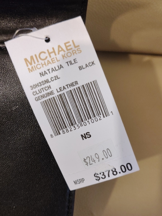 NWT MK MICHAEL KORS NATALIA TILE CLUTCH - Picture 4 of 8